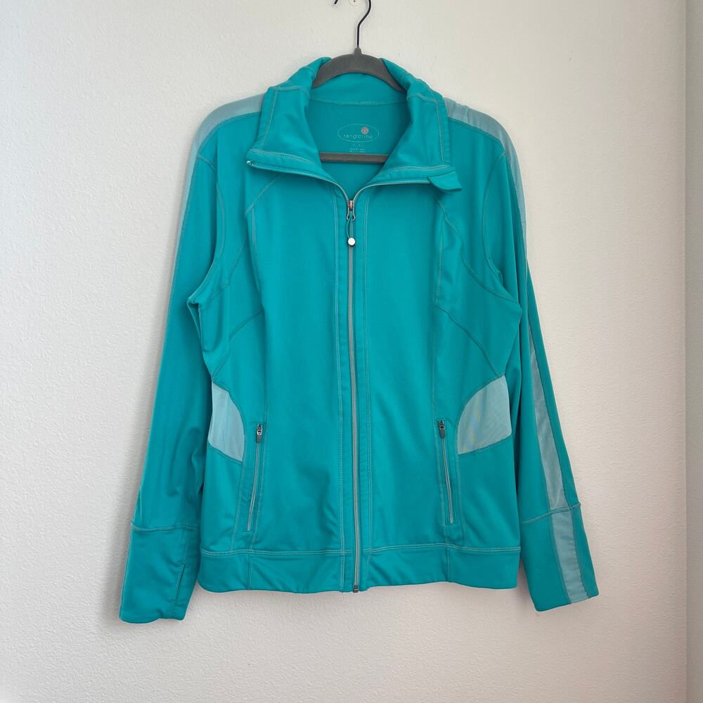 Tangerine Women's Teal Activewear Jacket XL Sporty Chic Athleisure Gorpcore